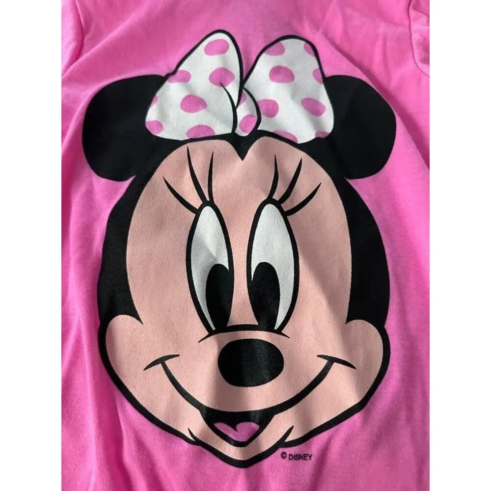 VTG 80s 90s Disney Babies Minnie Mouse Pink Hooded Footie Sleeper 18 Months